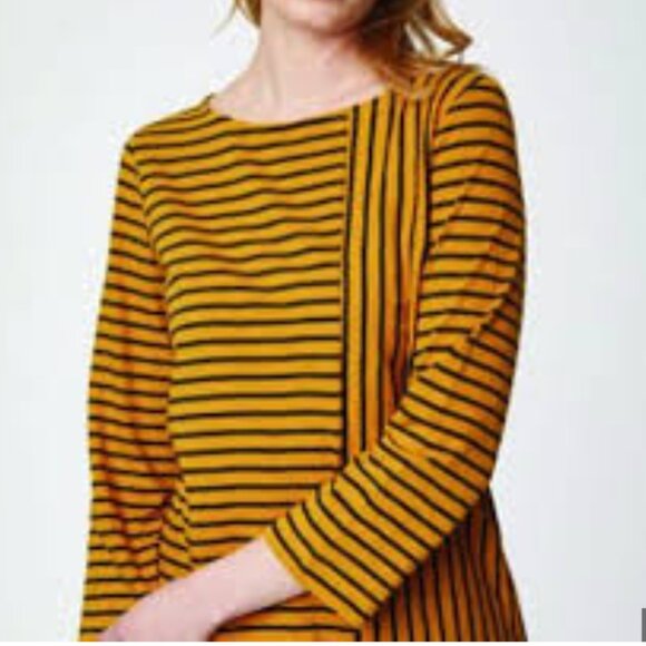 Jersey Orange/Navy Mixed Stripe Long Sleeve - Picture 1 of 4